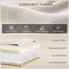 Sectional Sofa, L Shaped Couch, with Reversible Chaise or Ottoman, Cream White