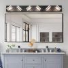 40" Modern 6-Light LED Vanity Light - Sleek Bathroom Wall Fixture, Iron & Acrylic, Dimmable & Energy-Efficient, Ideal for Mirror Lighting
