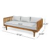 PATIO FURNITRE SETS : CLAREMONT 3 SEATER DAYBED + ACACIA WOOD TABLE