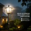 63" Solar Lamp Post Lights 2 Pack, Waterproof LED Solar Light Posts with Planter, Black