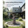 Outdoor Water Fountain, 49.61 in Height Fountain and Waterfall, 5-Tier Floor Standing Jar-Shaped Cascading Fountains with LED Light and Pump, for Outd