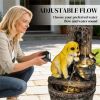 Outdoor Fountain, Garden Fountain, Rustic Brown