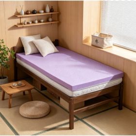 Gel Memory Foam Topper, Plush Feel For Back Pain Relief, CertiPUR Certified, Home Essential, Suitable For All Ages, Purple (Option: TwinXL)