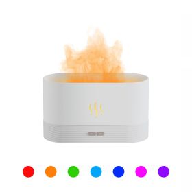 180ml Ultrasonic Flame Oil Diffuser (Color: White)