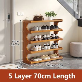 5/6-layer practical storage rack, shoe rack, space-saving design, multi-layer independent storage rack, wood grain finish, easy to assemble, self-supp (size: 5th floor)