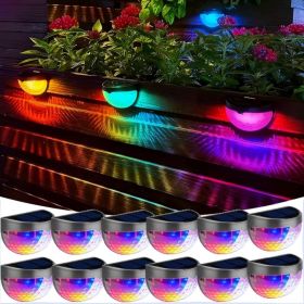 Solar Fence Lights 6 or 12 Pack (Color: Colorful, Quantity: 12PCS)