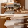 5/6-layer practical storage rack, shoe rack, space-saving design, multi-layer independent storage rack, wood grain finish, easy to assemble, self-supp