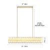 Crystal Brass Rectangle Chandeliers for Dining Room, 54in Gold Farmhouse Chandeliers for Dining Room, Modern Rectangle Crystal Chandelier for Kitchen