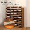 5/6-layer practical storage rack, shoe rack, space-saving design, multi-layer independent storage rack, wood grain finish, easy to assemble, self-supp