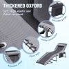 4-Fold Padded Portable Folding Outdoor Chaise Lounge Heavy Duty Reclining Chair with Pillow & Side Pocket