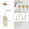 4" Modern Crystal Pendant Light - 3 Pack, Adjustable Hanging Ceiling Lamp with Crystal Prism Design for Dining Room, Kitchen Island, and Living Room -