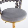 Modern Bar Chairs Set of 2 with Gold Metal Legs