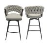 28 Inch 360 Swivel Bar Stools Set of 2