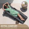 4-Fold Padded Portable Folding Outdoor Chaise Lounge Heavy Duty Reclining Chair with Pillow & Side Pocket