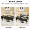 Lift Top Coffee Tables For Living Room 39.37"x19.7" Desk Tea Wood Dining Tables Adjustable Storage Shelf Easy Lift Or Lower