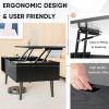 Lift Top Coffee Tables For Living Room 39.37"x19.7" Desk Tea Wood Dining Tables Adjustable Storage Shelf Easy Lift Or Lower