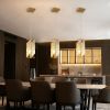 4" Modern Crystal Pendant Light - 3 Pack, Adjustable Hanging Ceiling Lamp with Crystal Prism Design for Dining Room, Kitchen Island, and Living Room -