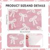 Bow Coquette Cute Bath Mat (20 X 32 Inch) – Non-Slip Absorbent Bathroom Rug For Vanity, Shower, Bedroom & Kitchen | Perfect Christmas Holiday Decor &