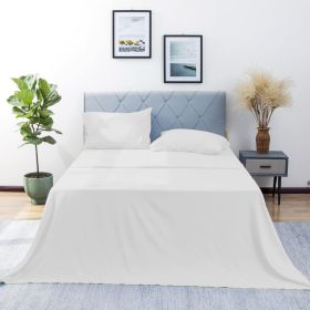 California King Sheet Set 4 Pieces Soft California King Size Sheets Cooling & Breathable Hotel-Quality Easy Care Polyester Microfiber Bedding For Wome (Option: White-CK)